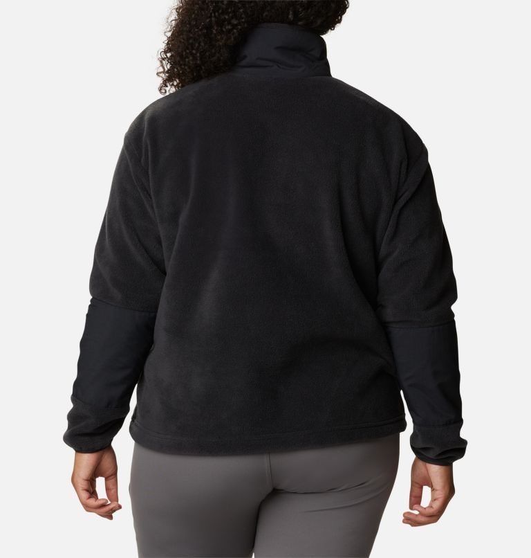 Women's Columbia Benton Springs Crop Sweatshirts Black | Plus Size CA-Y840A